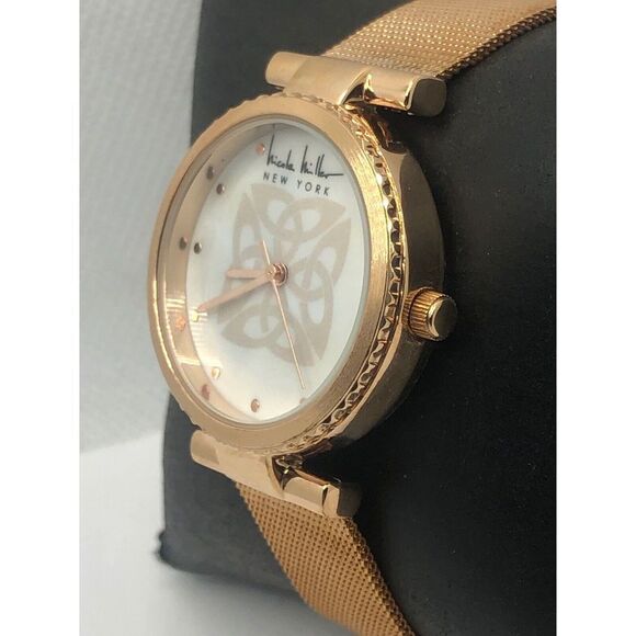 Nicole Miller NY50249001 Women Rose Gold Stainless Steel Analog Dial Watch OP414 - Picture 2 of 9